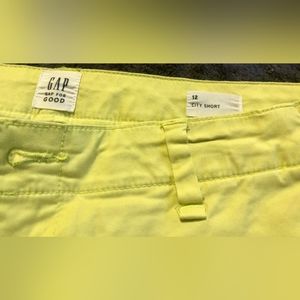 Gap size 12 Neon yellow shorts